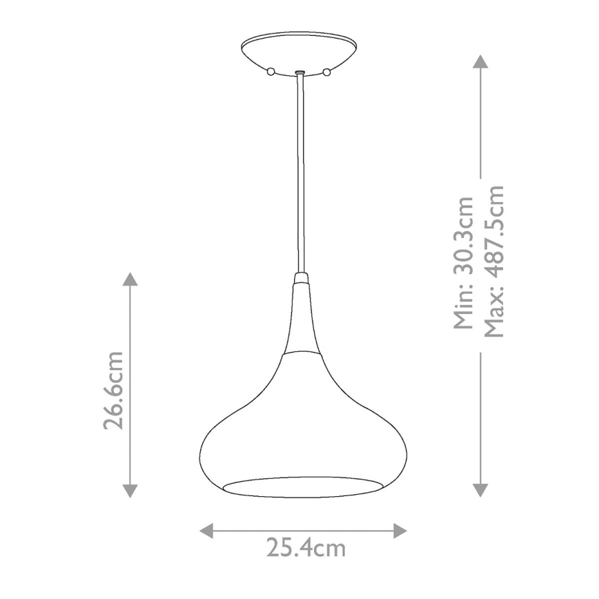 Feiss - Lampa wisząca na lince BESO 1xE27/60W/230V śr. 25,4 cm czarna/miedziana
