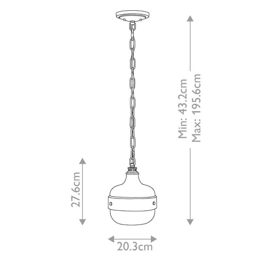 Feiss - Żyrandol na łańcuchu CADENCE 1xE27/75W/230V