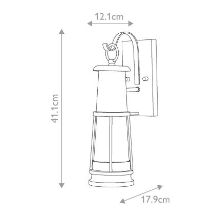 Feiss - Zewnętrzna lampa ścienna CHELSEA 1xE27/60W/230V IP44