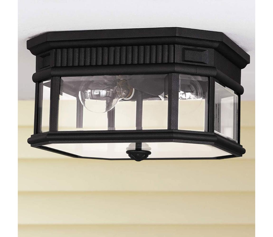 Feiss FE-COTSLN-F-BK-Plafon zewnętrzny COTSWOLD LANE 2xE27/60W/230V IP44