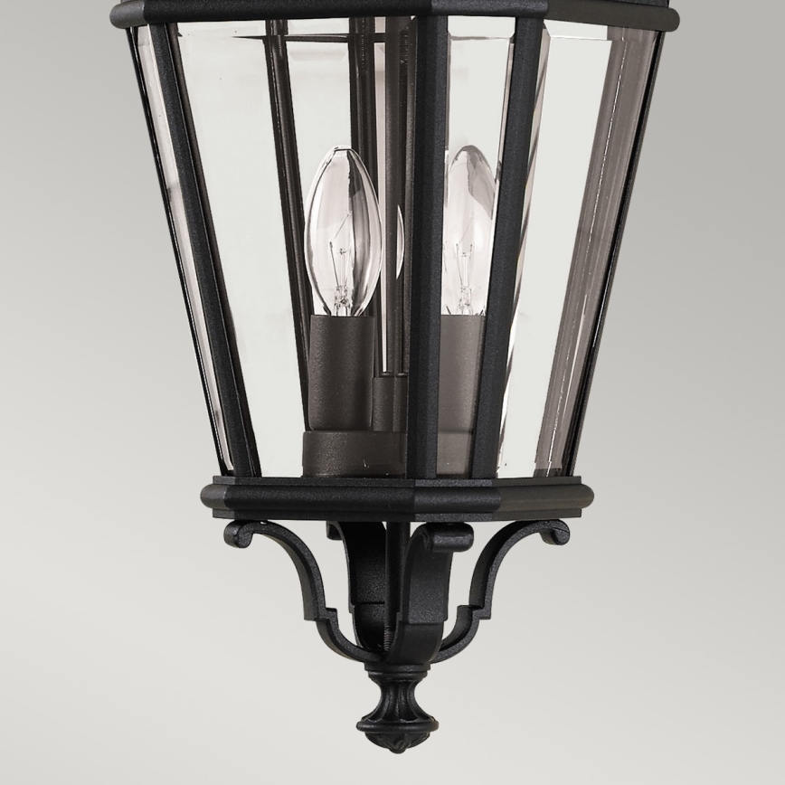 Feiss - Lampa zewnętrzna na łańcuchu COTSWOLD LANE 2xE14/60W/230V IP23 czarna