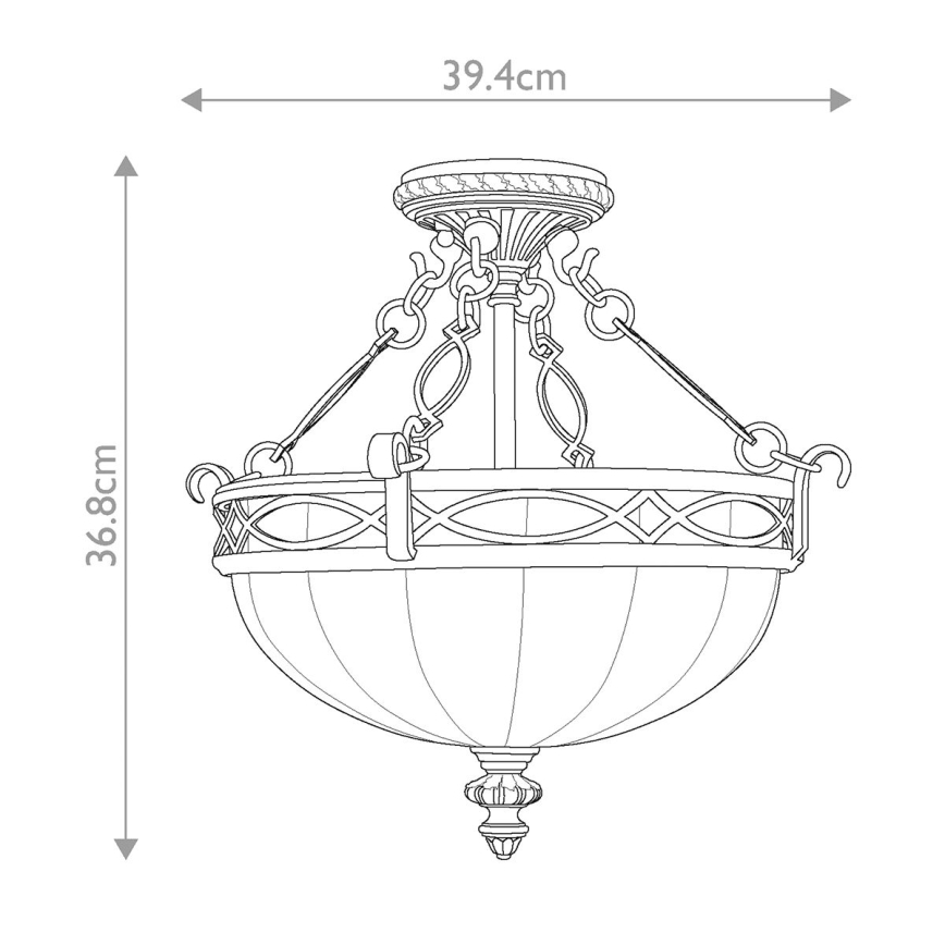 Feiss - Żyrandol natynkowy DRAWING ROOM 2xE27/60W/230V