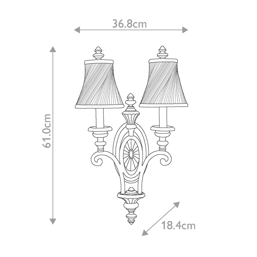 Feiss - Kinkiet DRAWING ROOM 2xE14/60W/230V