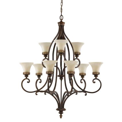 Feiss - Żyrandol na łańcuchu DRAWING ROOM 9xE27/60W/230V