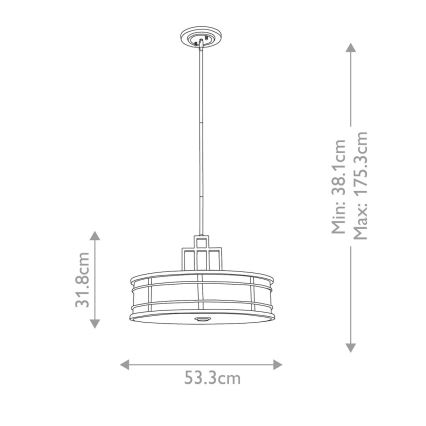 Feiss - Żyrandol na drążku FUSION 3xE27/60W/230V