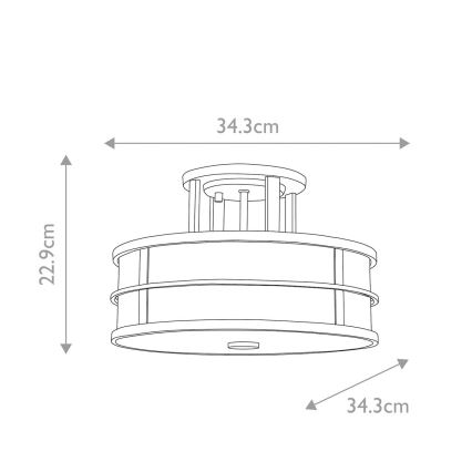 Feiss - Żyrandol natynkowy FUSION 3xE27/40W/230V