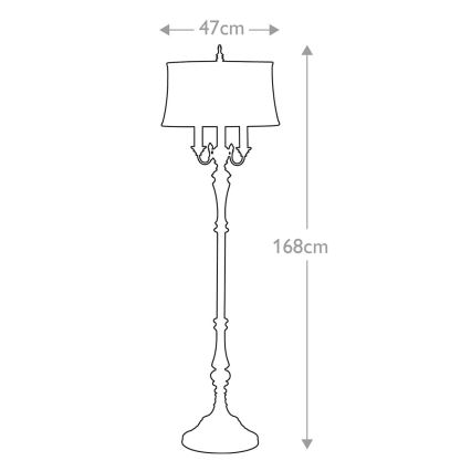 Feiss - Lampa podłogowa GIBSON 4xE27/60W/230V