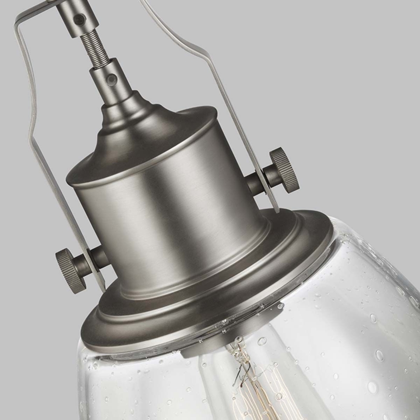 Feiss - Żyrandol na drążku HOBSON 1xE27/60W/230V srebrny