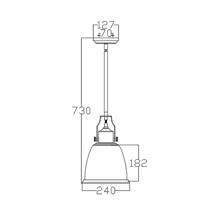 Feiss - Żyrandol na drążku HOBSON 1xE27/60W/230V srebrny