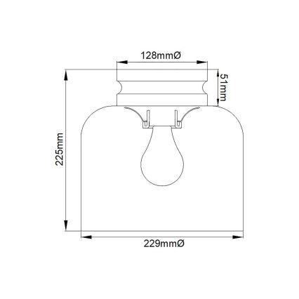 Feiss - Lampa sufitowa HOUNSLOW 1xE27/60W/230V chrom błyszczący