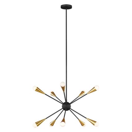 Feiss - LED Żyrandol JAX 10xG9/3W/230V czarny/złoty