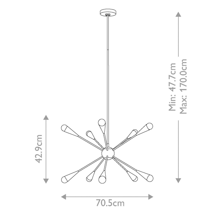 Feiss - LED Żyrandol JAX 10xG9/3W/230V chrom błyszczący