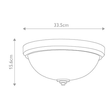 Feiss - Plafon łazienkowy MALIBU 2xE27/60W/230V IP44