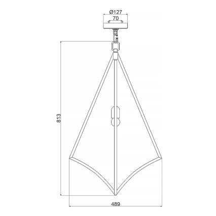 Feiss - Żyrandol na łańcuchu NICO 1xE27/60W/230V