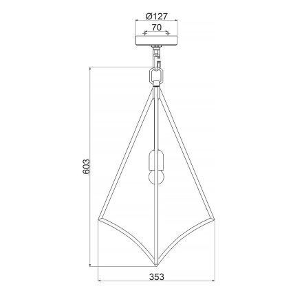 Feiss - Żyrandol na łańcuchu NICO 1xE27/60W/230V