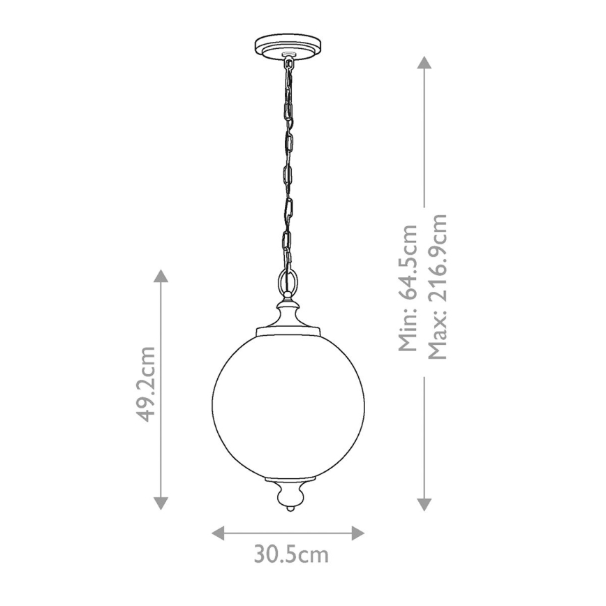 Feiss - Żyrandol na łańcuchu PARKMAN 1xE27/60W/230V