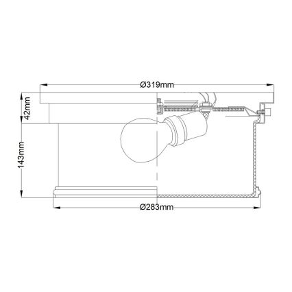 Feiss - Plafon łazienkowy PAYNE 2xE27/60W/230V IP44 matowy chrom