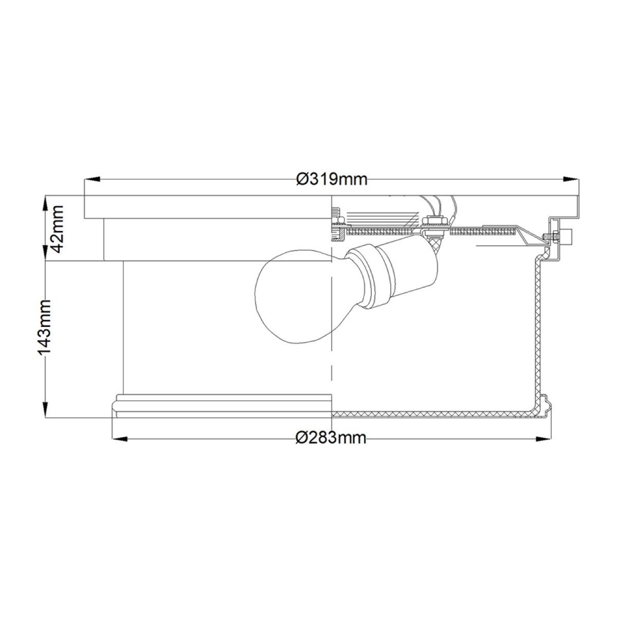 Feiss - Plafon łazienkowy PAYNE 2xE27/60W/230V IP44 matowy chrom