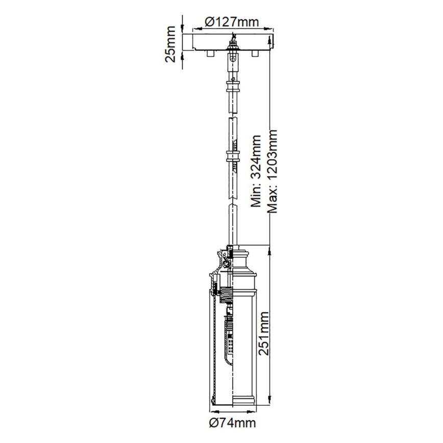 Feiss - LED Łazienkowy zyrandol na drążku PAYNE 1xG9/3W/230V IP44