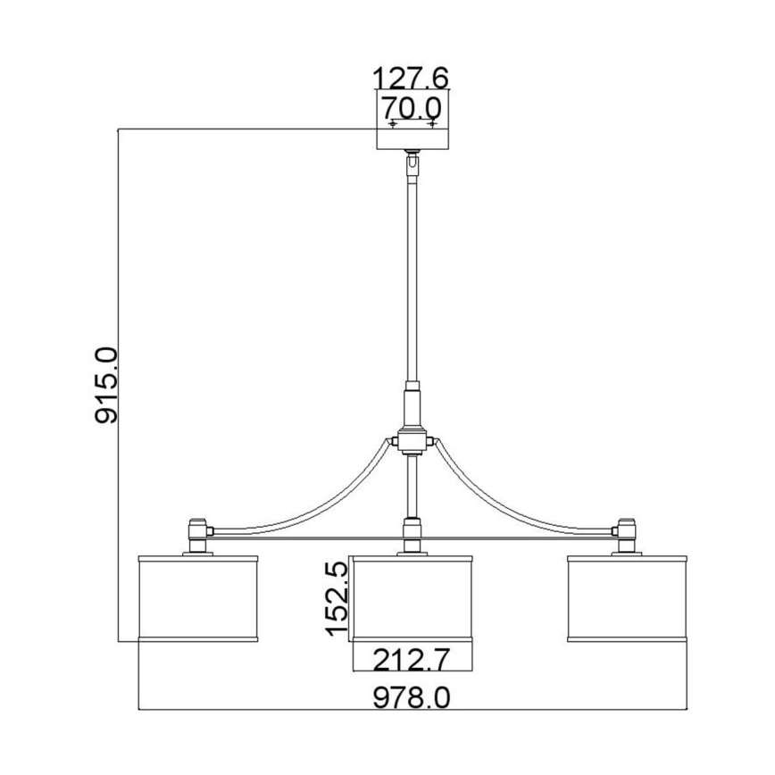 Feiss - Żyrandol na drążku PROSPECT PARK 3xE27/60W/230V
