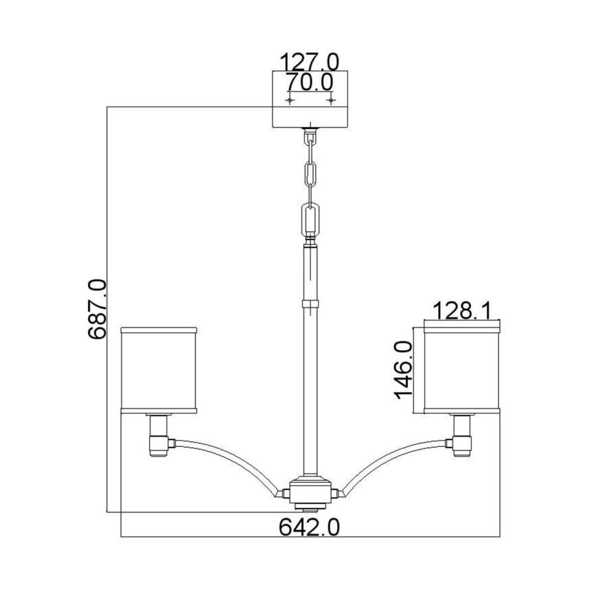 Feiss - Żyrandol na łańcuchu PROSPECT PARK 5xE27/60W/230V