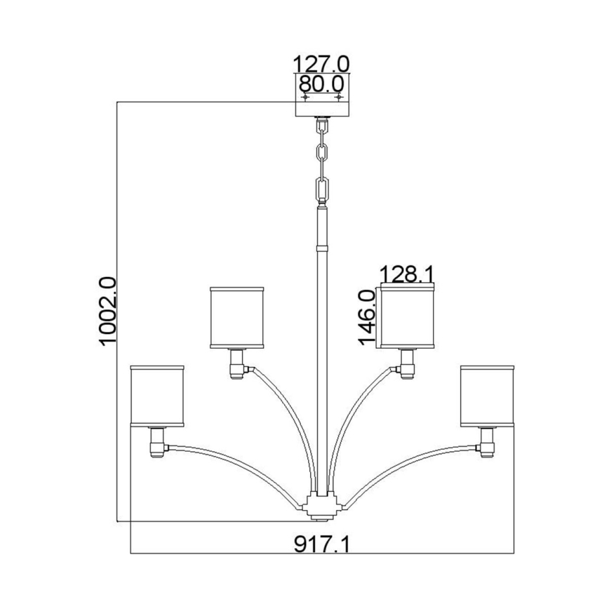Feiss - Żyrandol na łańcuchu PROSPECT PARK 9xE27/60W/230V