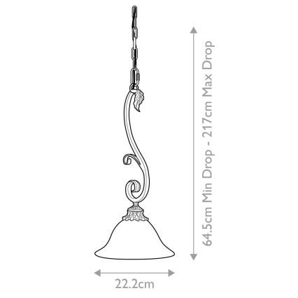 Feiss - Żyrandol na łańcuchu SONOMA VALLEY 1xE27/60W/230V