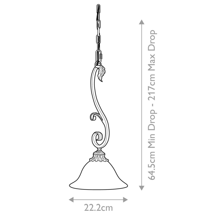 Feiss - Żyrandol na łańcuchu SONOMA VALLEY 1xE27/60W/230V