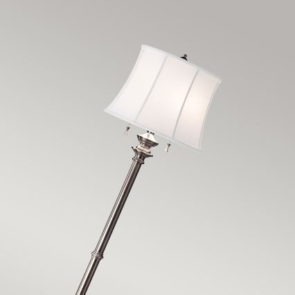 Feiss - Lampa podłogowa STATEROOM 2xE27/60W/230V srebrny