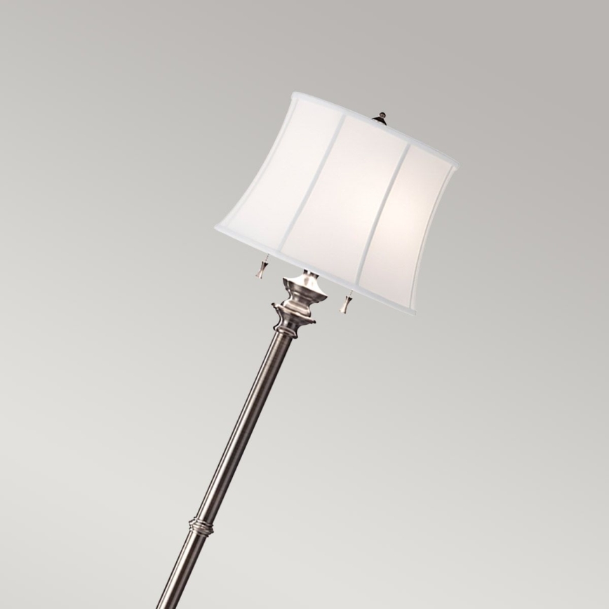 Feiss - Lampa podłogowa STATEROOM 2xE27/60W/230V srebrny