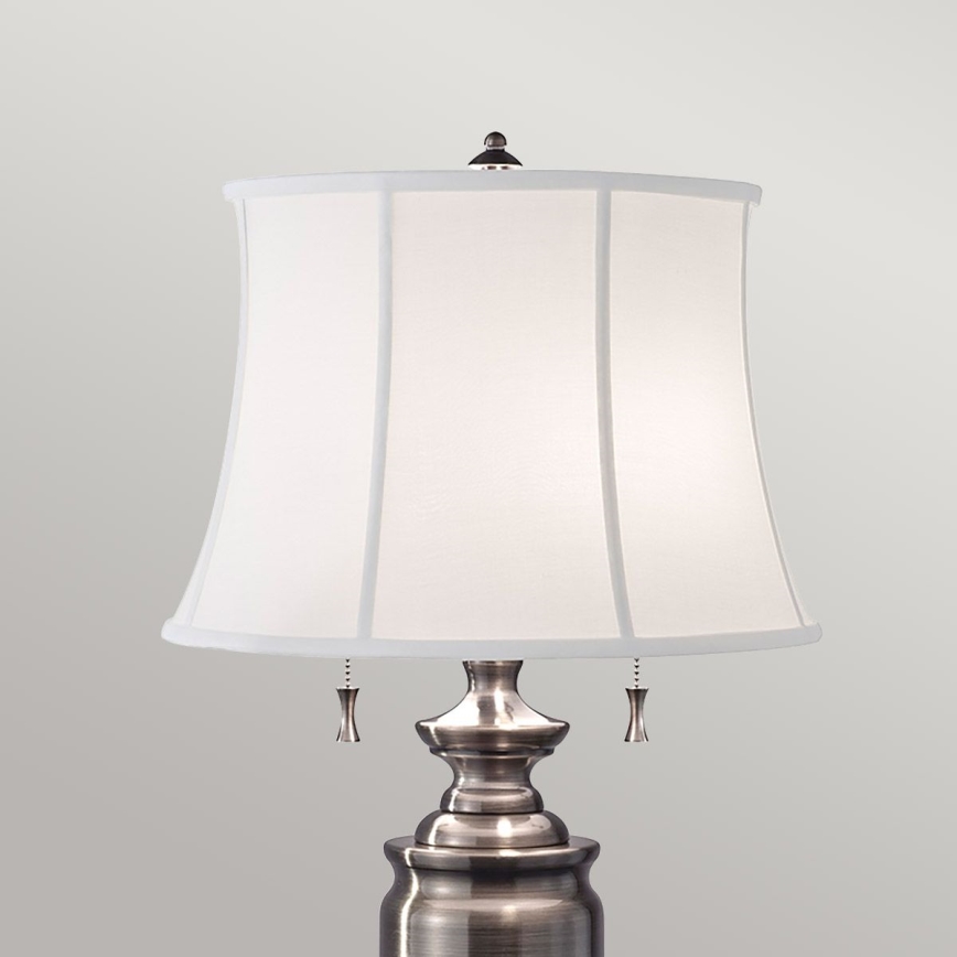Feiss - Lampa stołowa STATEROOM 2xE27/60W/230V srebrna