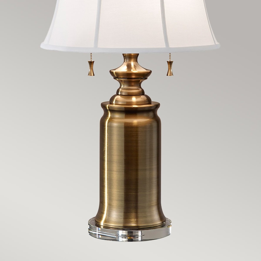 Feiss - Lampa stołowa STATEROOM 2xE27/60W/230V mosiądz
