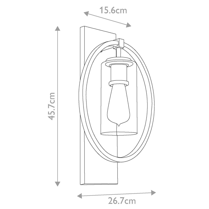 Feiss - Kinkiet MARLENA 1xE27/60W/230V antracyt