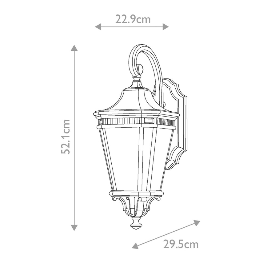 Feiss - Kinkiet zewnętrzny COTSWOLD LANE 2xE14/60W/230V IP44 czarny