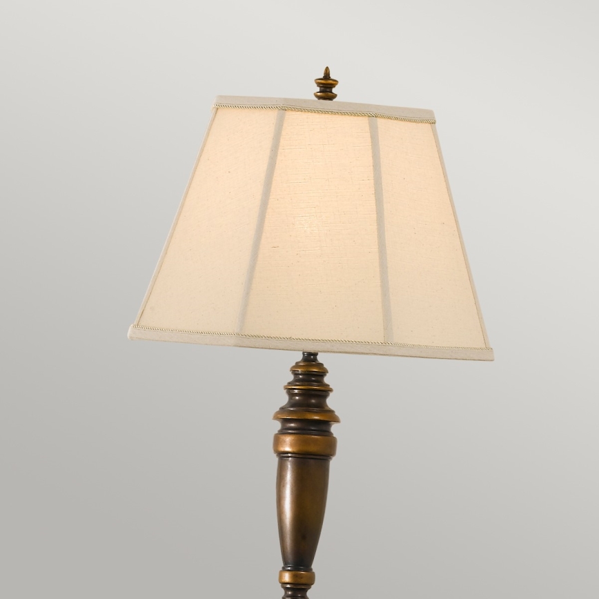Feiss - Lampa podłogowa LINCOLNDALE 1xE27/60W/230V brąz/beżowy