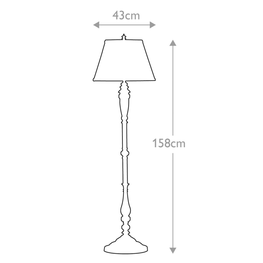 Feiss - Lampa podłogowa LINCOLNDALE 1xE27/60W/230V brąz/beżowy