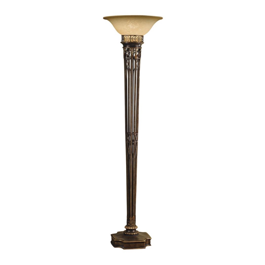 Feiss - Lampa podłogowa OPERA 1xE27/100W/230V brąz/beżowy