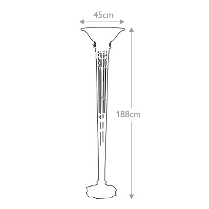 Feiss - Lampa podłogowa OPERA 1xE27/100W/230V brąz/beżowy