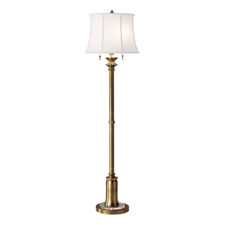 Feiss - Lampa podłogowa STATEROOM 2xE27/60W/230V mosiądz