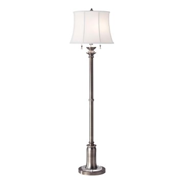 Feiss - Lampa podłogowa STATEROOM 2xE27/60W/230V srebrny