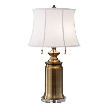 Feiss - Lampa stołowa STATEROOM 2xE27/60W/230V mosiądz