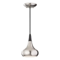 Feiss - Lampa wisząca na lince BESO 1xE27/60W/230V matowy chrom/czarny