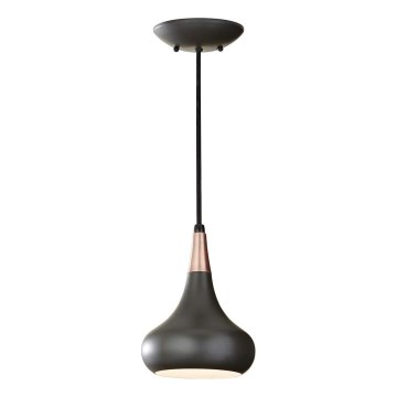 Feiss - Lampa wisząca na lince BESO 1xE27/60W/230V śr. 17,9 cm czarna/miedziana