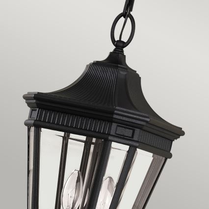 Feiss - Lampa wisząca zewnętrzna na łańcuchu COTSWOLD LANE 2xE14/60W/230V czarny