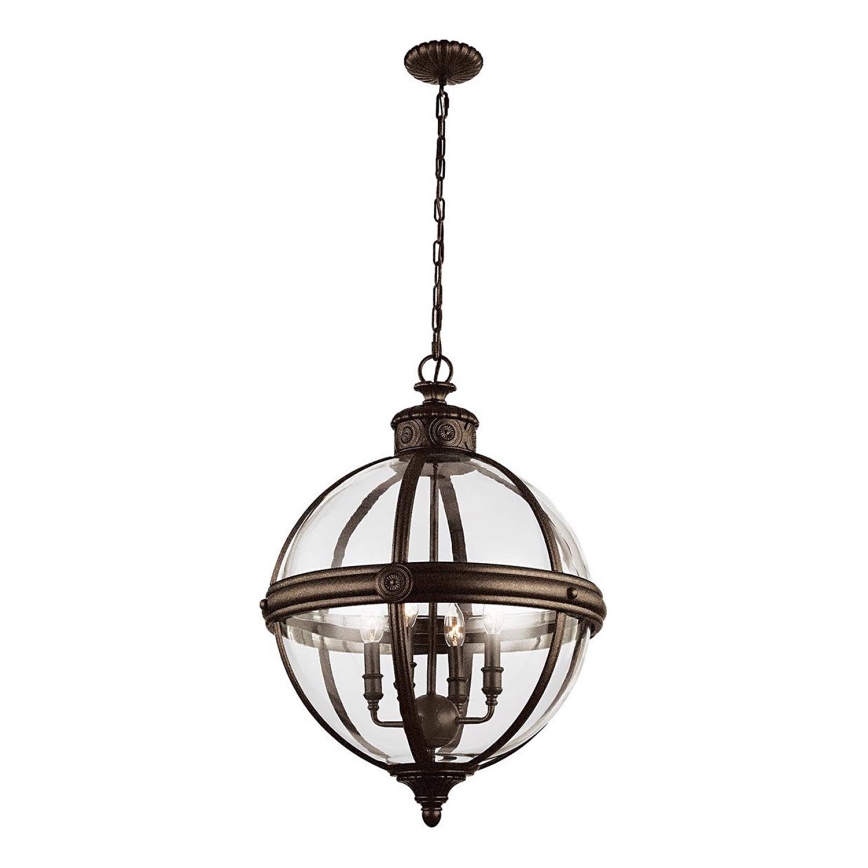Feiss - Żyrandol na łańcuchu ADAMS 4xE14/60W/230V brąz