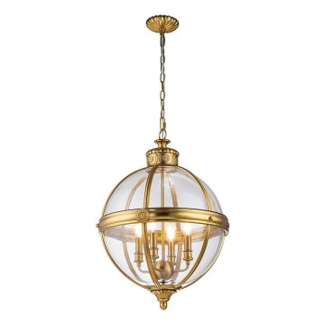 Feiss - Żyrandol na łańcuchu ADAMS 4xE14/60W/230V złoty