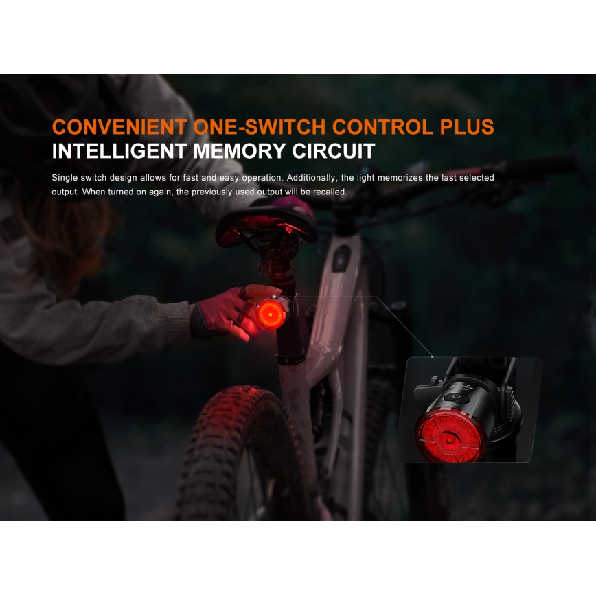 Fenix BC06R - LED Ściemniane akumulatorowe światło do roweru LED/USB IP66 90 błyszcz. 24,5 h 560 mAh