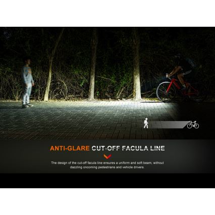 Fenix BC15R - LED Ściemnialna akumulatorowa lampa rowerowa LED/USB IP66 400 błyszcz. 31,5 h 2600 mAh