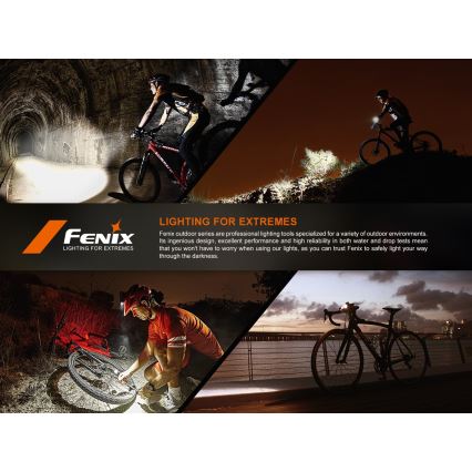 Fenix BC15R - LED Ściemnialna akumulatorowa lampa rowerowa LED/USB IP66 400 błyszcz. 31,5 h 2600 mAh