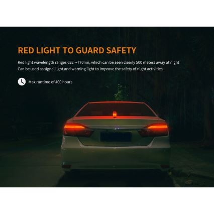 Fenix CL26RGREEN - LED Ściemnialna przenośne lampa akumulatorowa LED/USB IP66 400 lm 400 h zielona